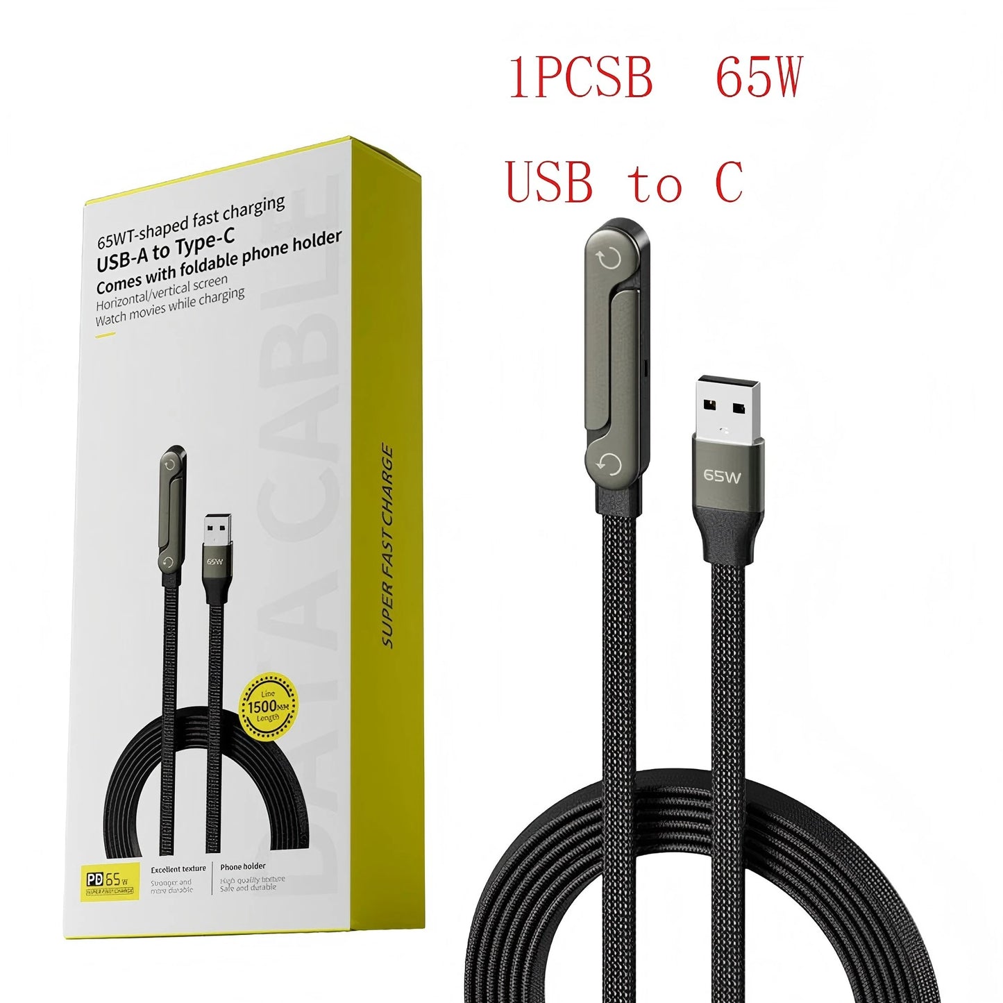 240/Hyper™ 65w Fast Charging Foldable Bracket Data Cable