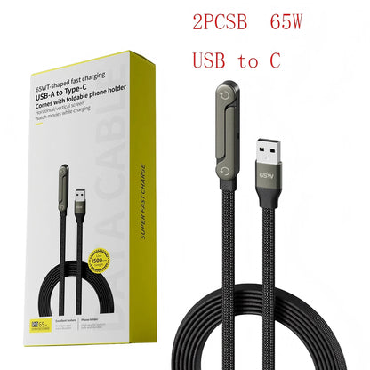 240/Hyper™ 65w Fast Charging Foldable Bracket Data Cable